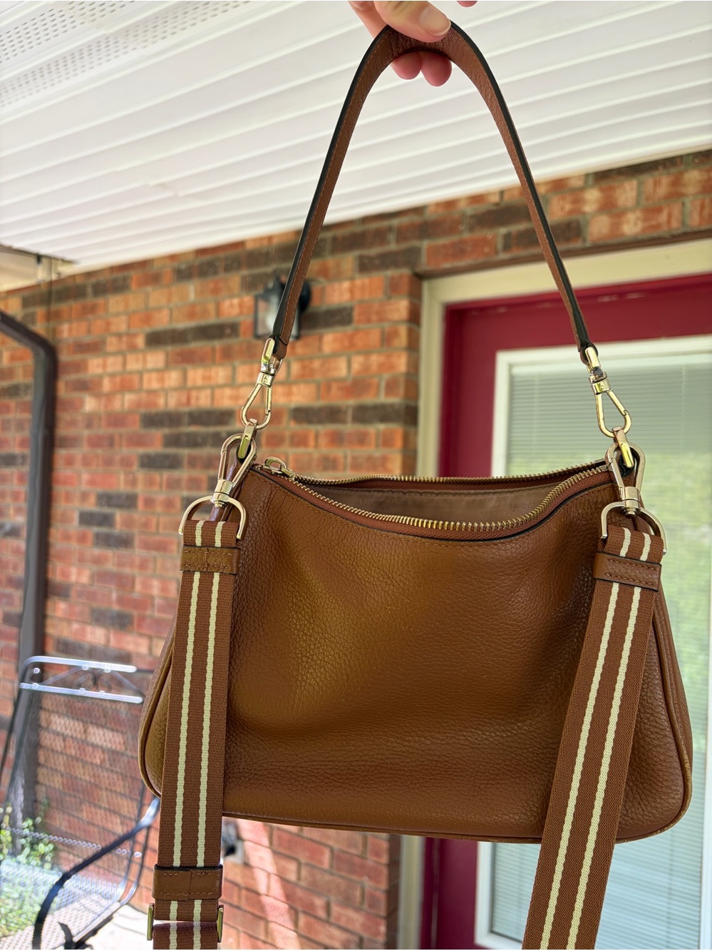 kate spade Brown Pebbled Leather Crossbody with Gold Hardware - Picture 2 of 4